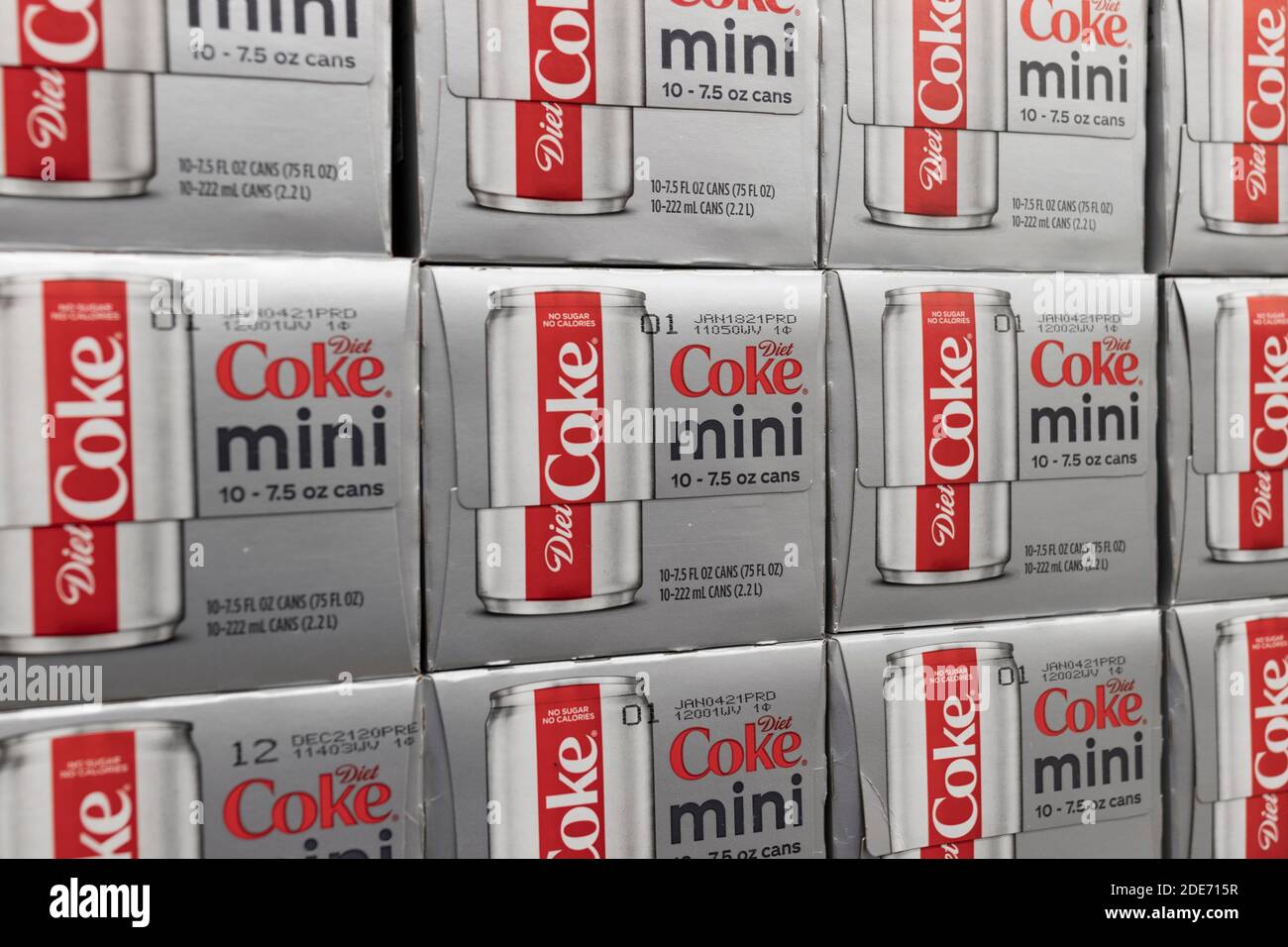 Indianapolis Circa November 2020 Diet Coke display. Coca Cola