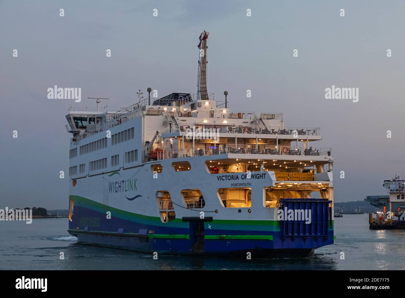 England, Hampshire, Portsmouth, Gosport, Victoria of Wight Ferry Stock Photo