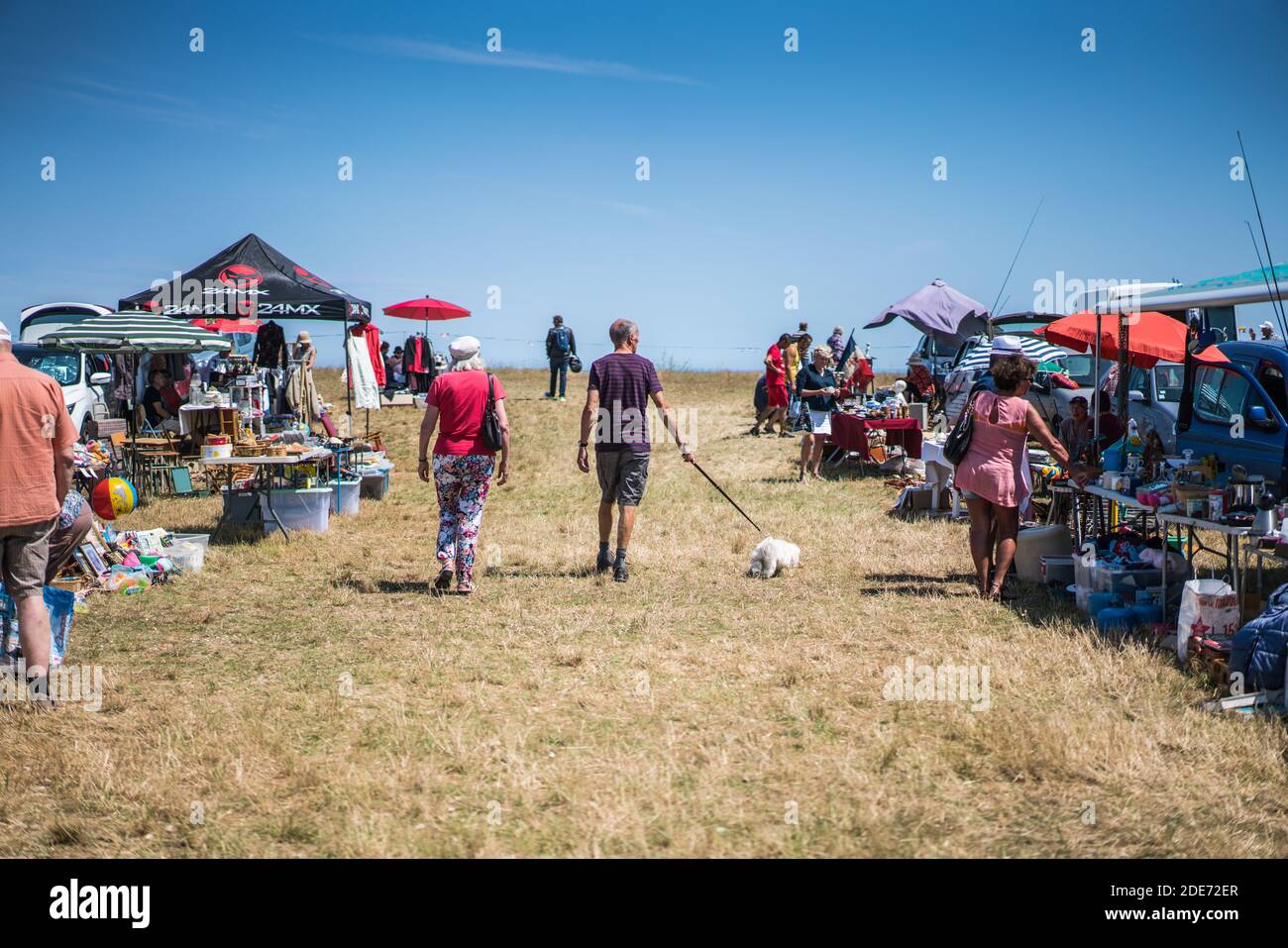 street antiques market, Brittany, France, Europe Stock Photo Alamy