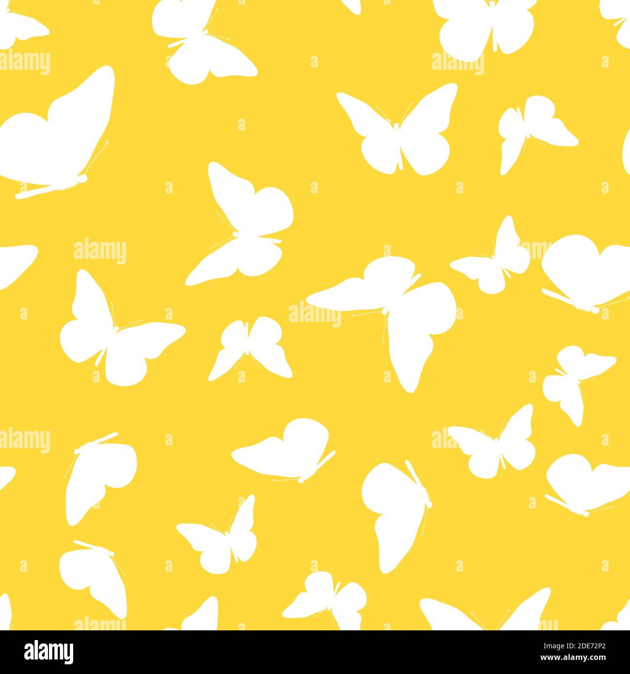 Abstract Seamless Pattern Background with Butterfly. Vector ...