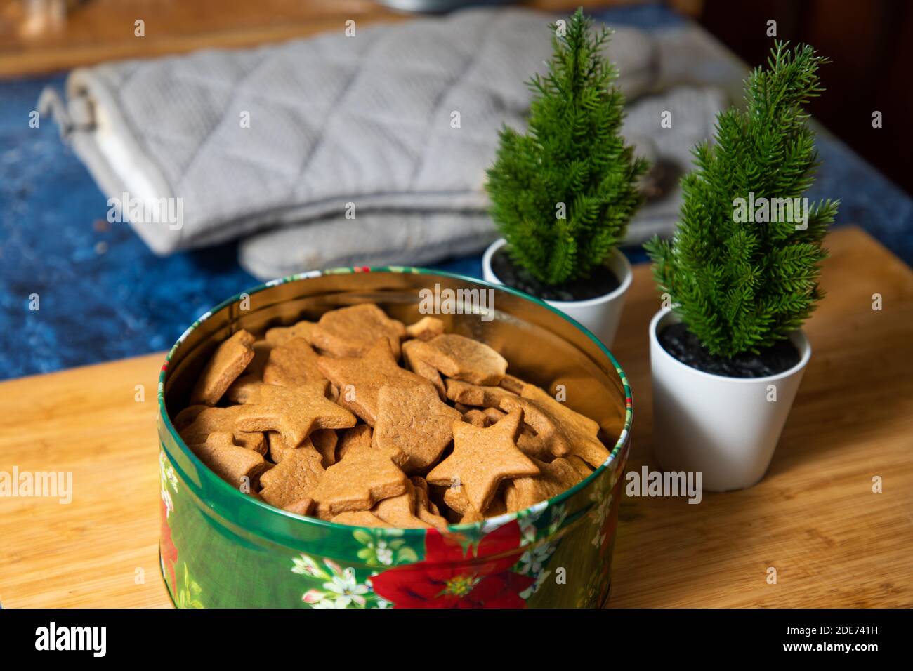 Christmas cookies baking Stock Photo