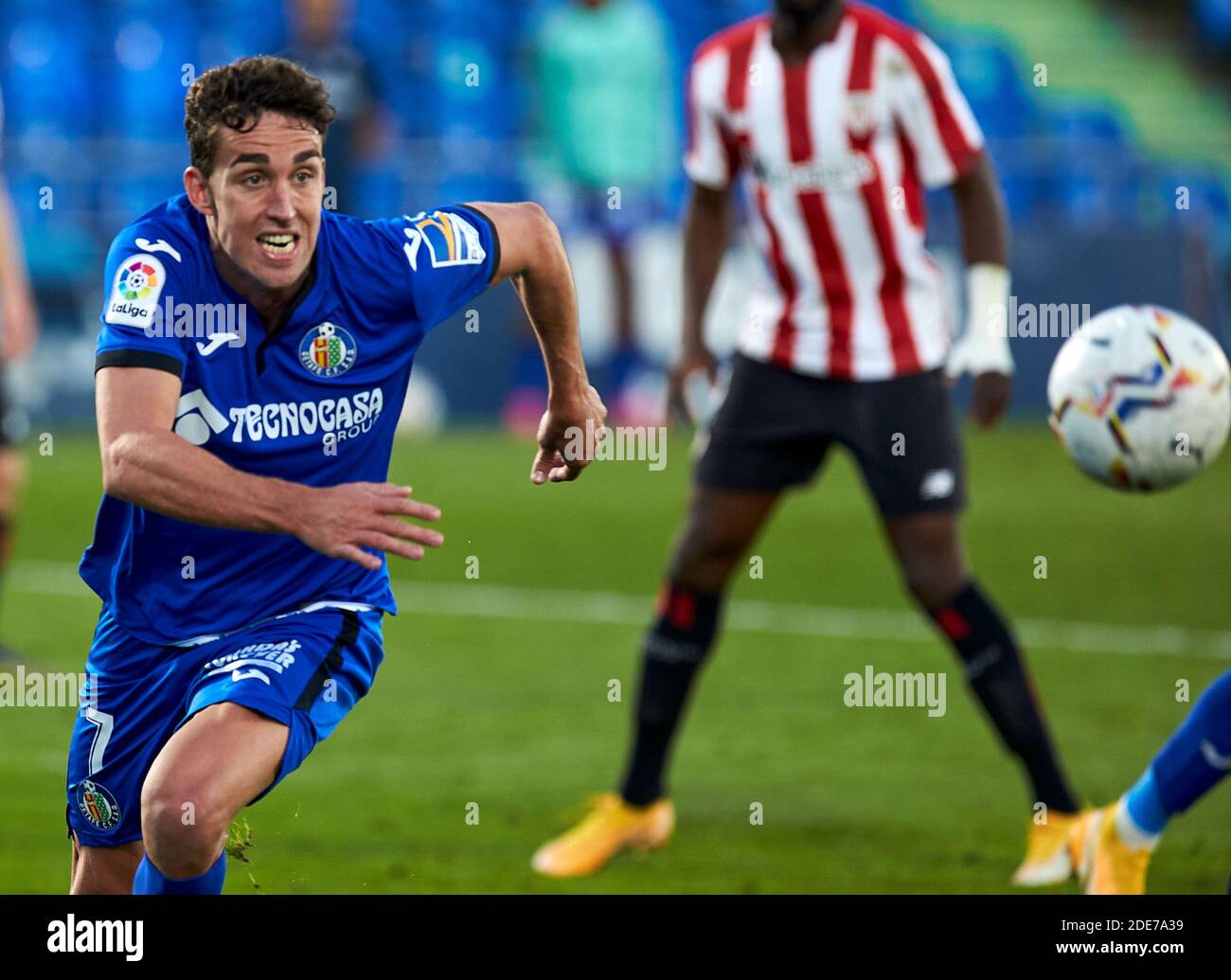 Jaime Mata Getafe Cf In Action During The La Liga Match Round 11 Between Getafe Cf And Athletic Club De Bilbao At Alfonso Perez Stadium Final Score Getafe Cf Vs Athletic Club De