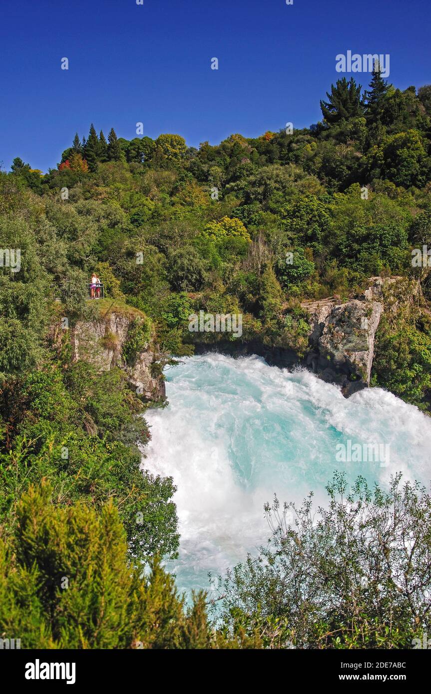 Huka Falls, near Taupo, Waikato Region, North Island, New Zealand Stock Photo