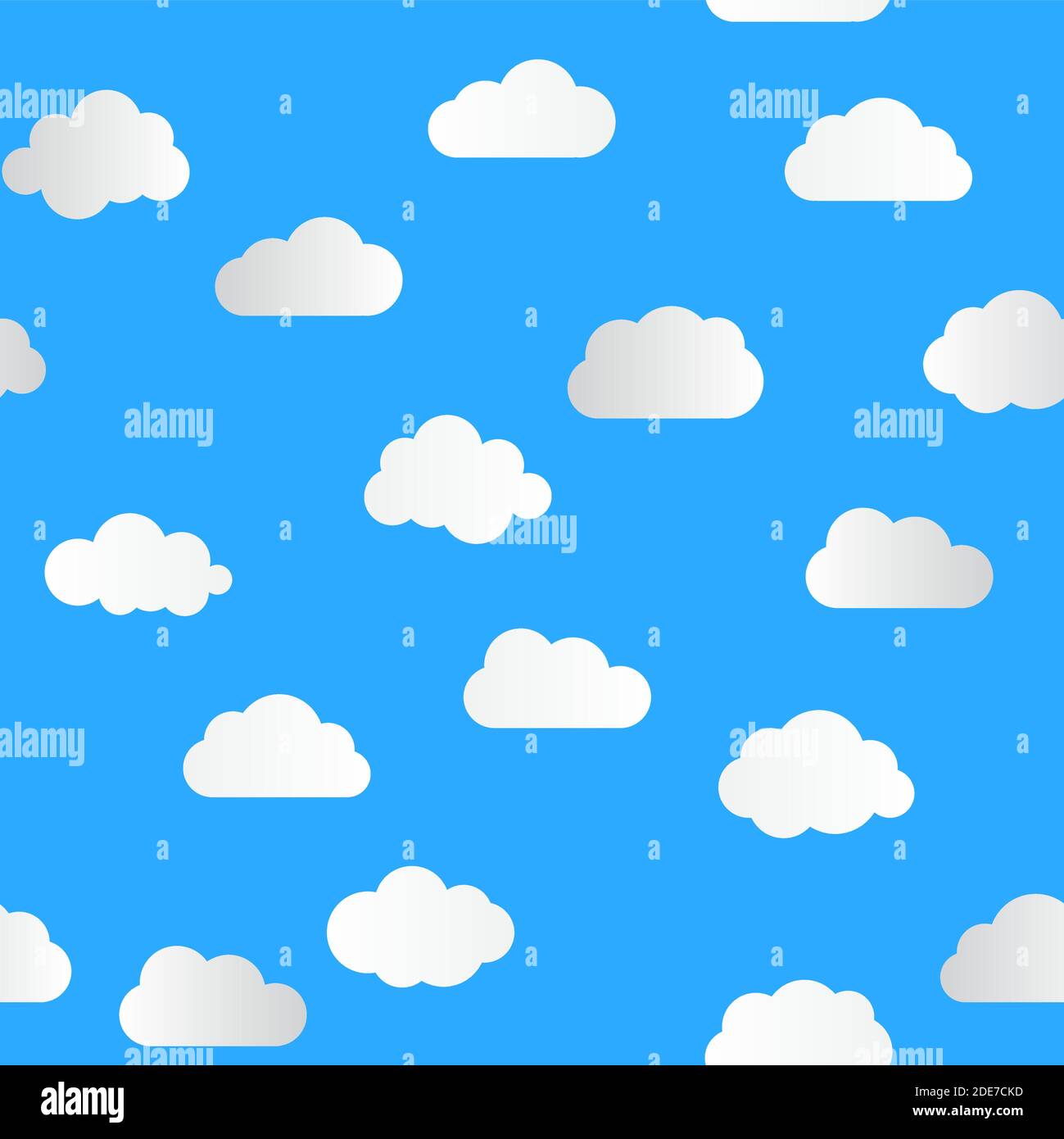 Cloud Seamless Pattern blue background. Vector Illustration EPS10 Stock ...