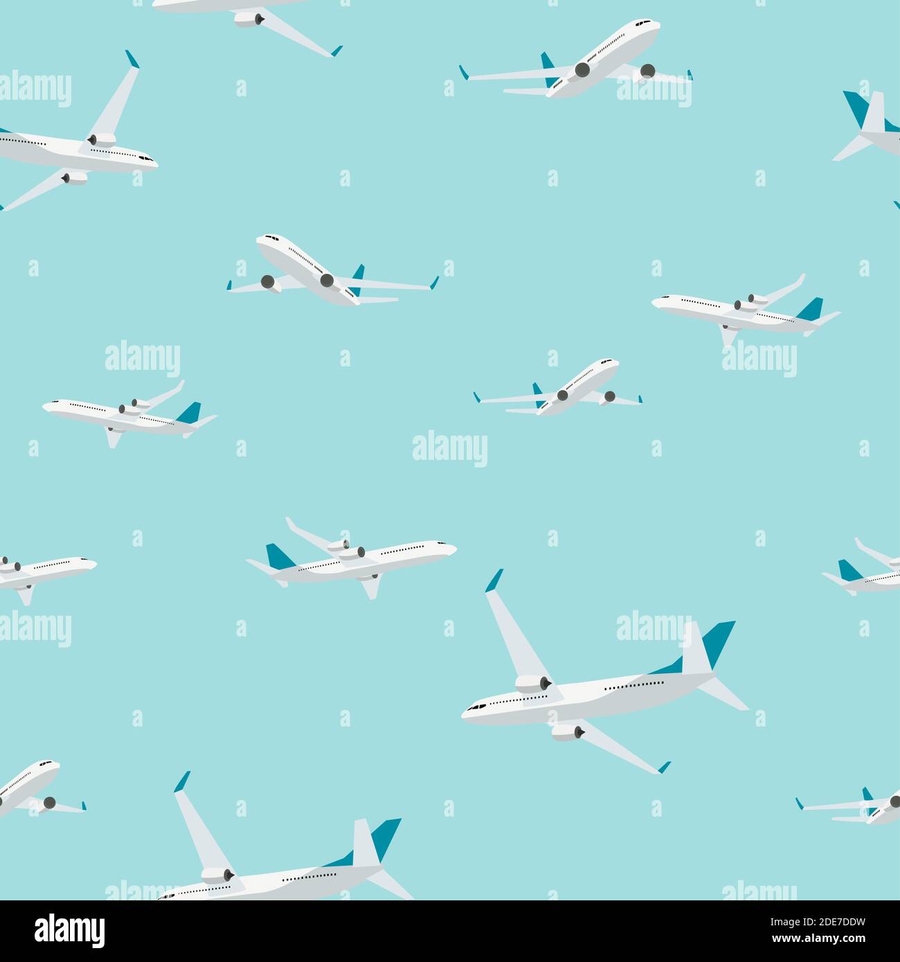 Flying airplane seamless pattern background. Vector Illustration EPS10 Stock Vector