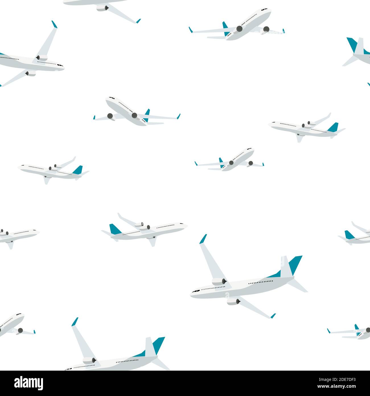 Flying airplane seamless pattern background. Vector Illustration EPS10 Stock Vector