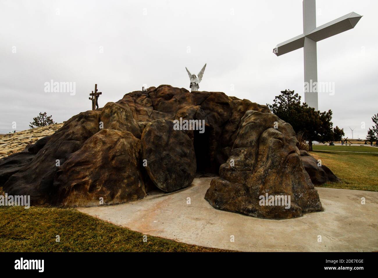 The empty tomb of Jesus Christ. Stock Photo