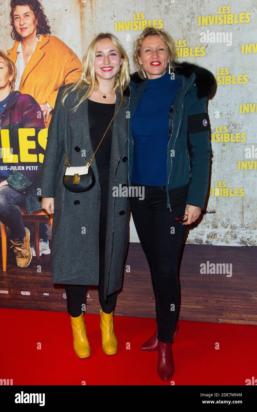 Chloe Jouannet and her mother Alexandra Lamy attends 'Les Invisibles