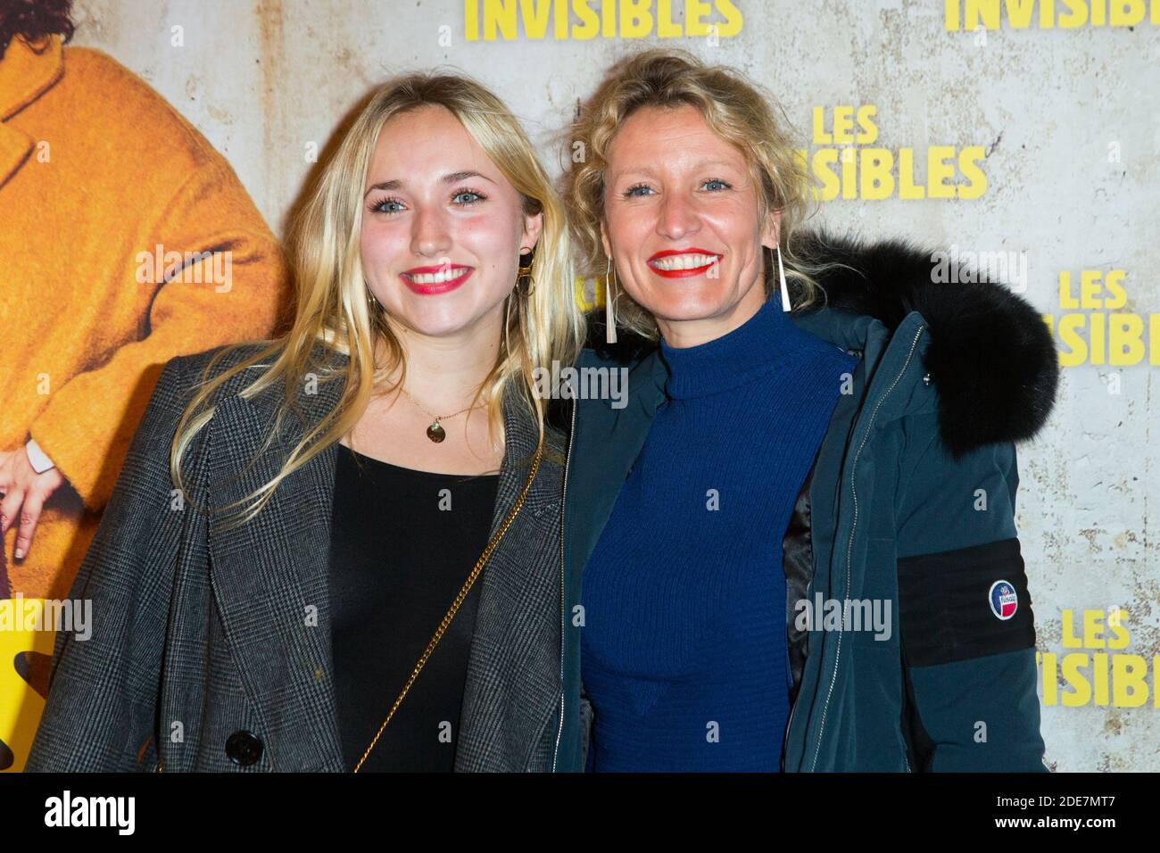 Chloe Jouannet and her mother Alexandra Lamy attends 'Les Invisibles