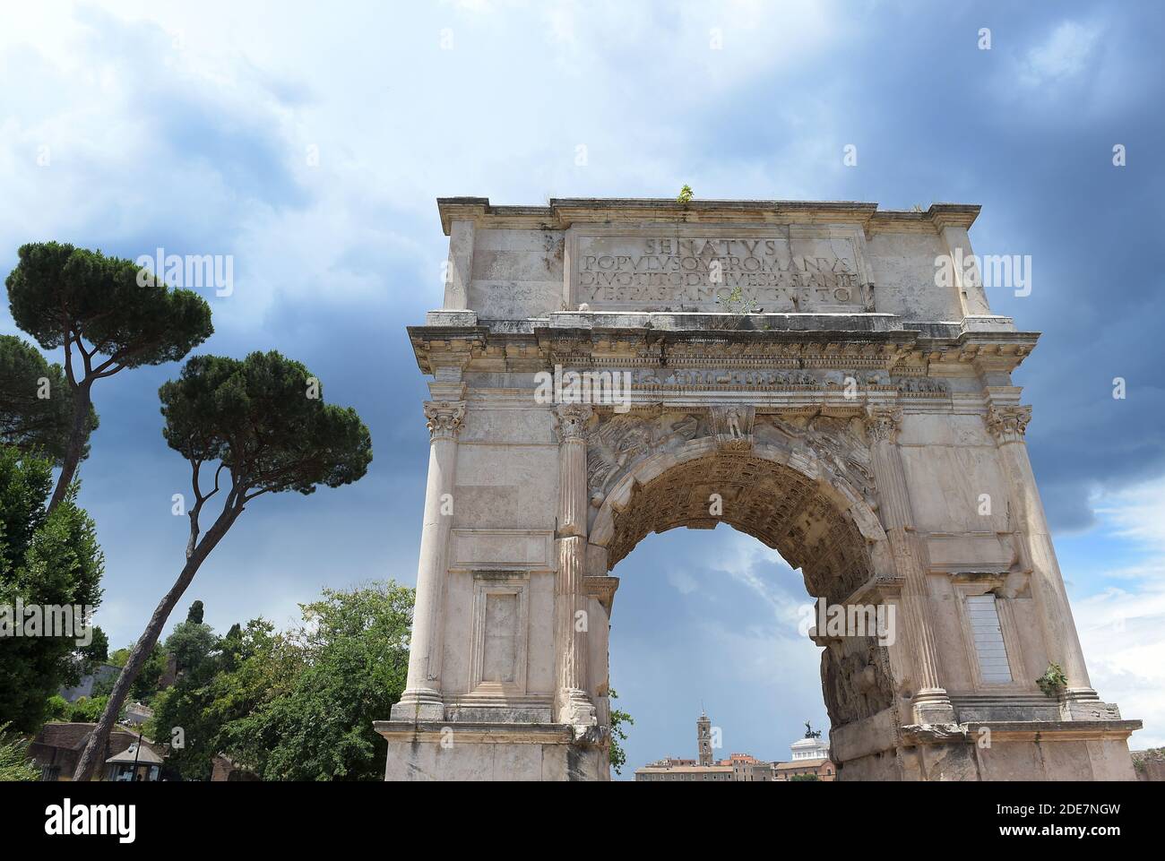The Arch of Titus on the Via Sacra in the Roman Forum in Rome, Italy (6 ...