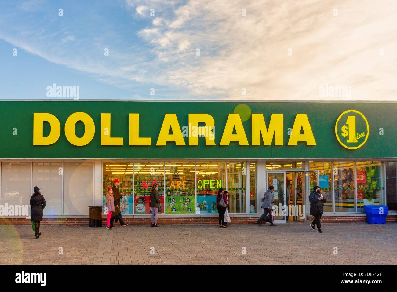 Entrance to a Dollarama Store, Toronto, Canada Stock Photo