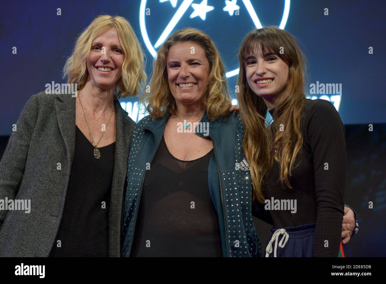 Sandrine Kiberlain Lisa Azuelos Thais Alessandrin Attending The Screening Of The Movie Mon Bebe During The 22nd L Alpe D Huez Comedy Film Festival In L Alpe D Huez France On January 16 19 Photo By