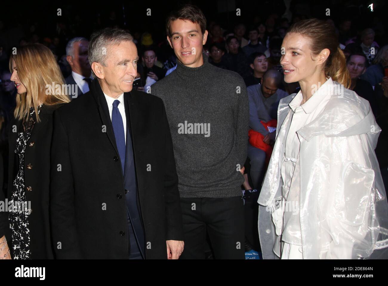 Bernard Arnault, Alexandre Arnault and Natalia Vodianova attending the Louis  Vuitton Menswear Fall/Winter 2019-2020 show as part of Paris Fashion Week  in Paris, France on January 17, 2019. Photo by Jerome Domine/ABACAPRESS.COM