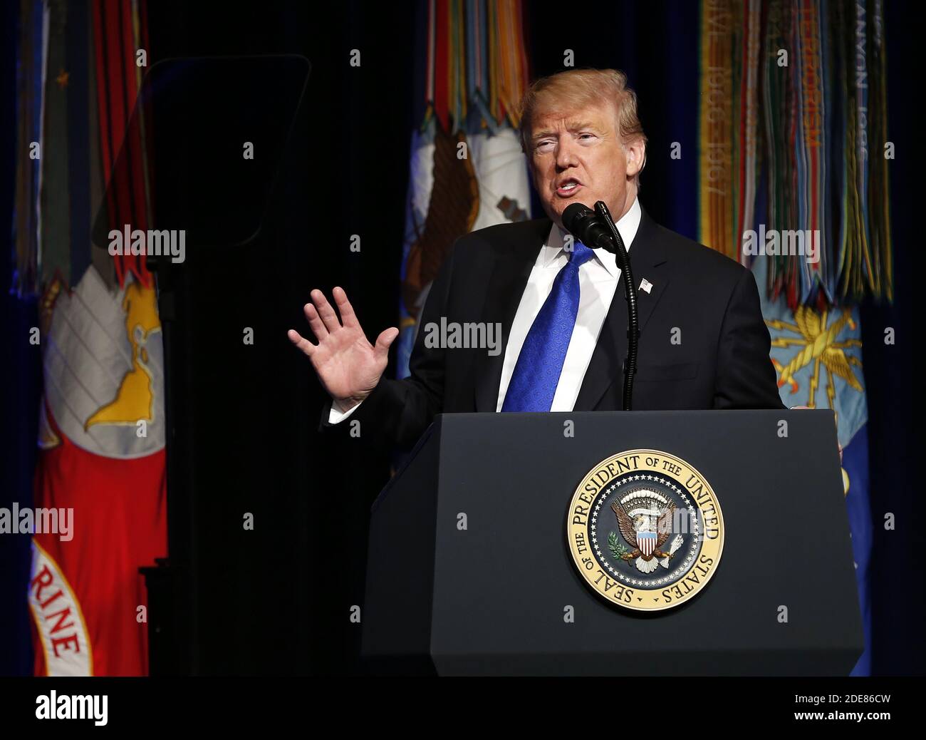 President Donald J. Trump delivers remarks on the missile defense ...