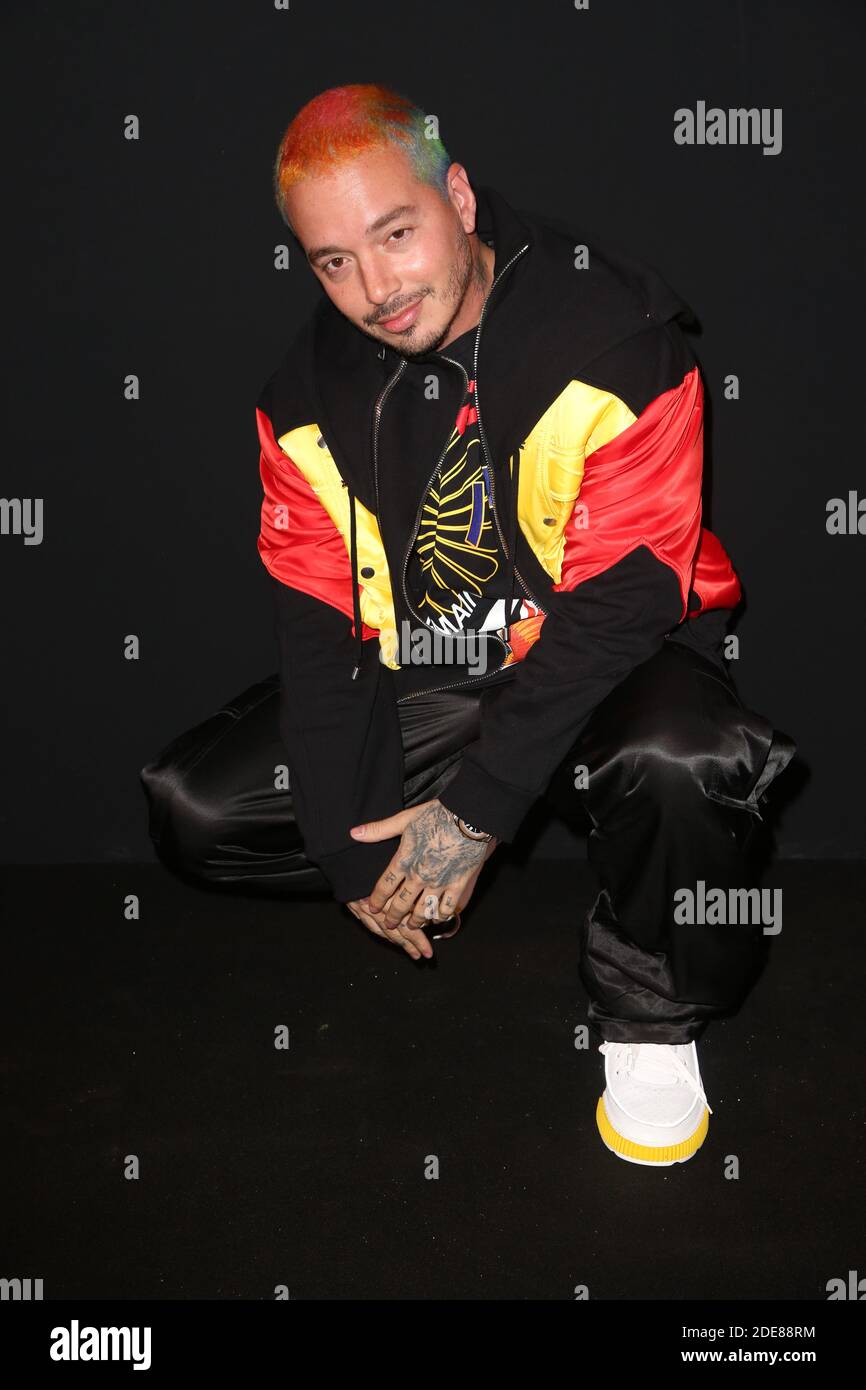 Neymar attending the Balmain Menswear Fall/Winter 2019-2020 show