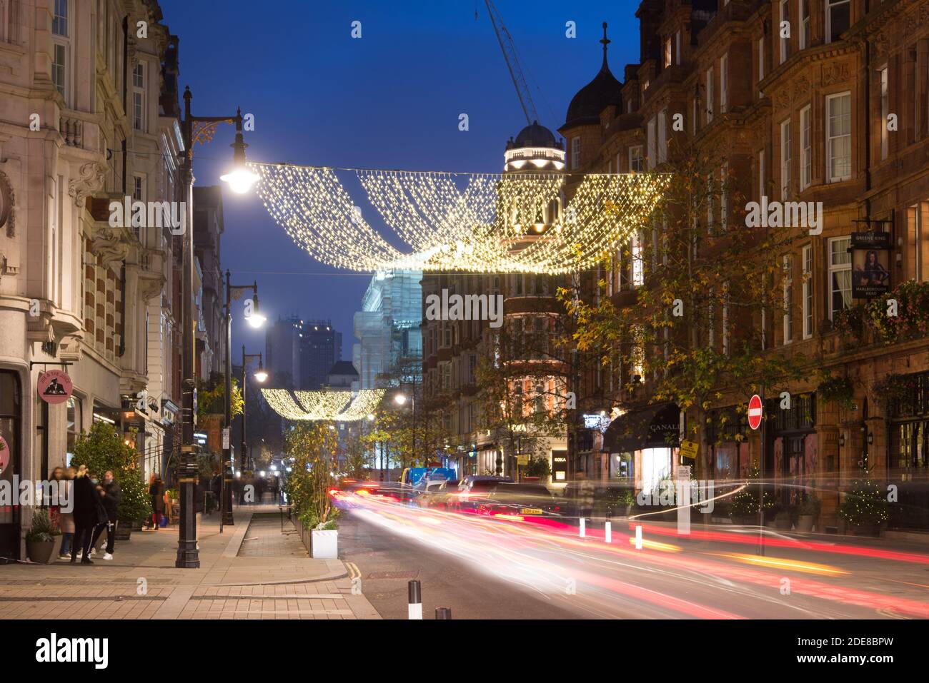 Christmas Lights 2020 Suspended Canopy Cables Street Ribbon Ribbons on