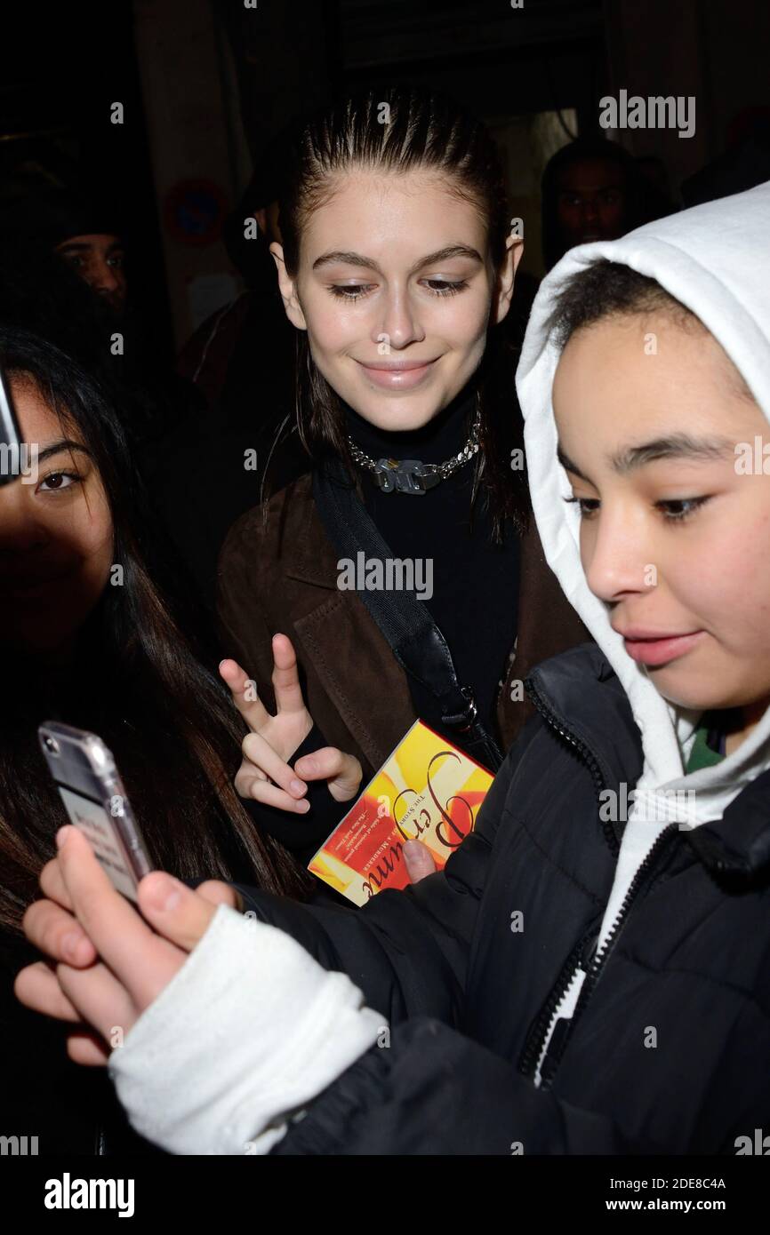 Kaia Jordan Gerber attending the 1017 ALYX 9SM Menswear Fall/Winter  2019-2020 show as part of Paris Fashion Week in Paris, France on January  20, 2019. Photo by Aurore Marechal/ABACAPRESS.COM Stock Photo - Alamy