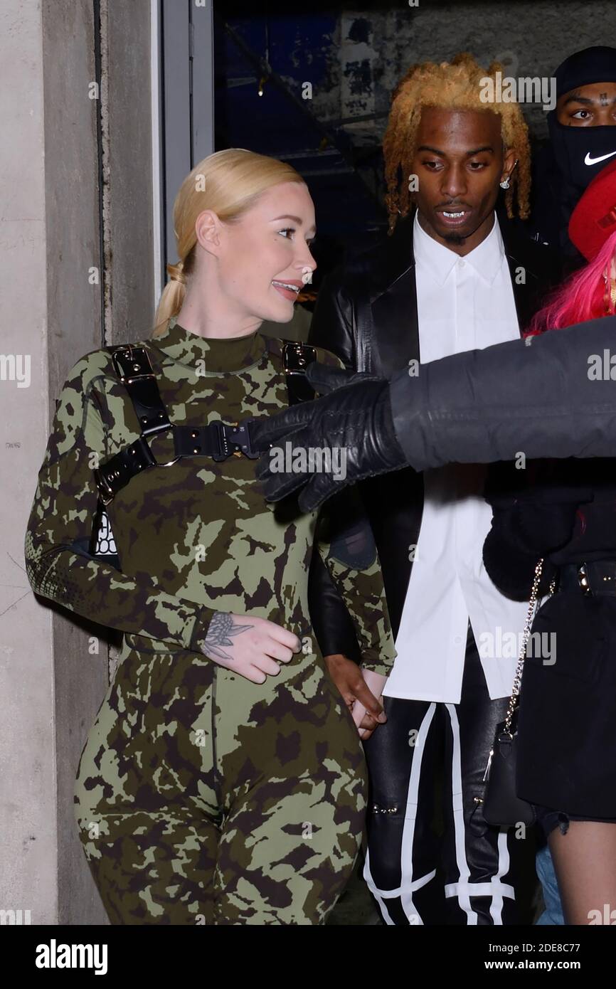 Iggy Azalea and her boyfriend Playboi Carti attending the 1017 ALYX 9SM  Menswear Fall/Winter 2019-2020 show as part of Paris Fashion Week in Paris,  France on January 20, 2019. Photo by Aurore