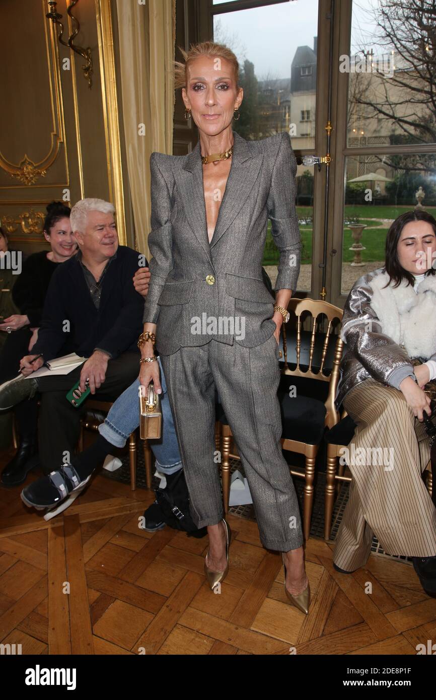 Celine Dion at the Ronald van der Kemp show as part of Paris Haute