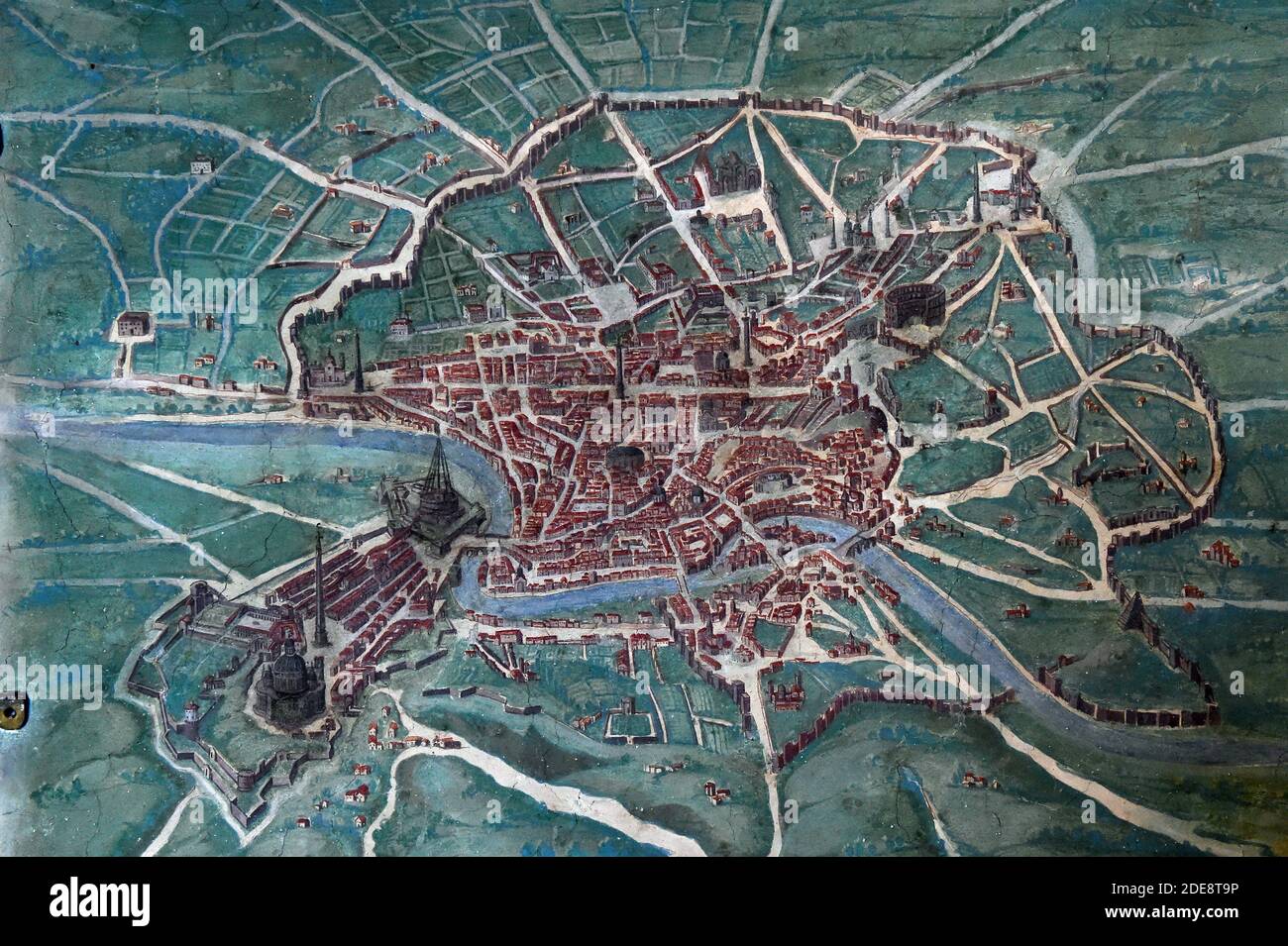 16th century painted map of the - 16th Century Painted Map Of The City Of Rome And The Vatican In The Gallery Of Geographical Maps The Gallery Of Geographical Maps Is 120 M Long And Was Commissioned In 1581 By Pope Gregory Xiii Thus It Was That 40 Geographical Maps Were Painted Along The Walls Representing The Italian Regions And The Principal Ports And Citiesvatican Museums Gallery Of Geographical Maps Vatican 2018 The Vatican Museums Contain Masterpieces Of Painting Sculpture And Other Works Of Art Collected By The Popes Through The Centuries Through Their Diversity And Richness The Vatican Museums Rank Among The 2DE8T9P 