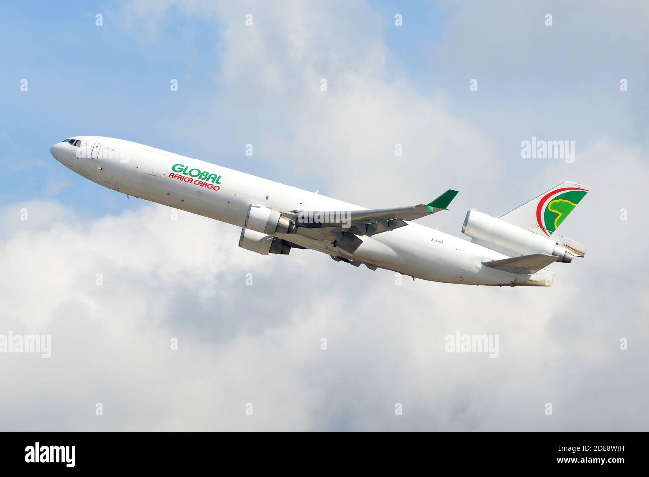 Global Africa Aviation aircraft McDonnell Douglas MD11. Airplane MD11