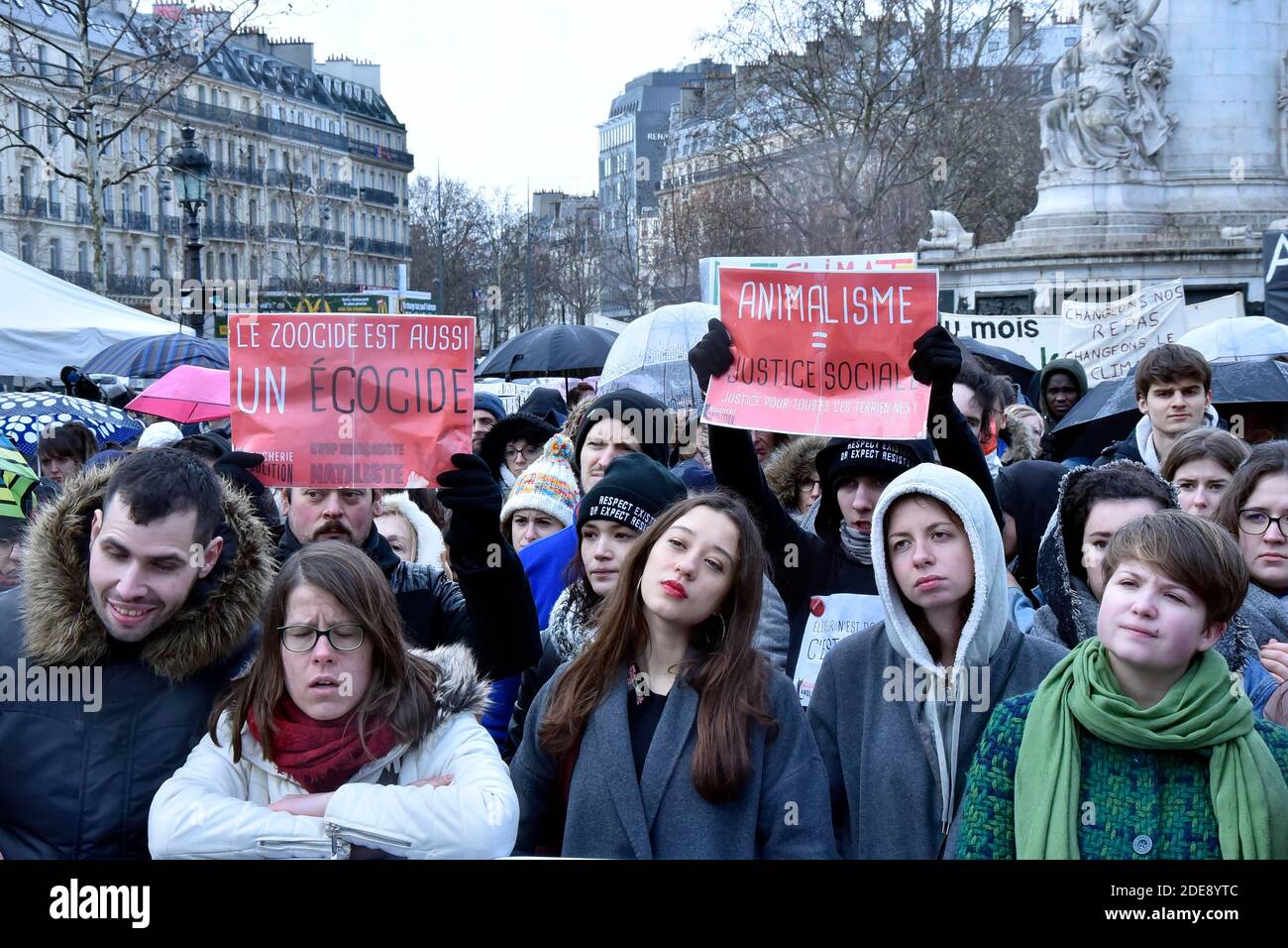 People take part in a 'Climate' rally calling on authorities to take ...