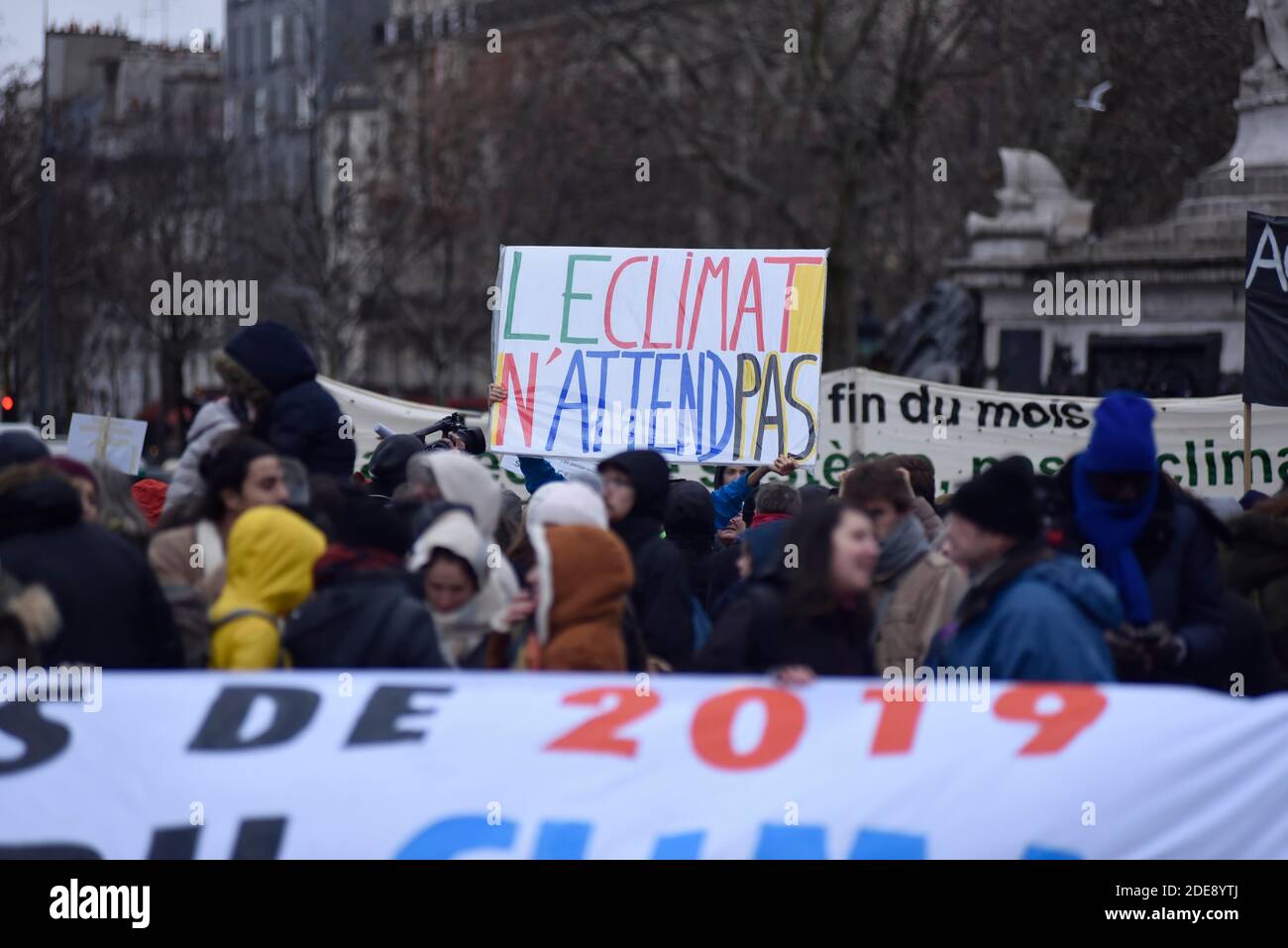 People take part in a 'Climate' rally calling on authorities to take ...