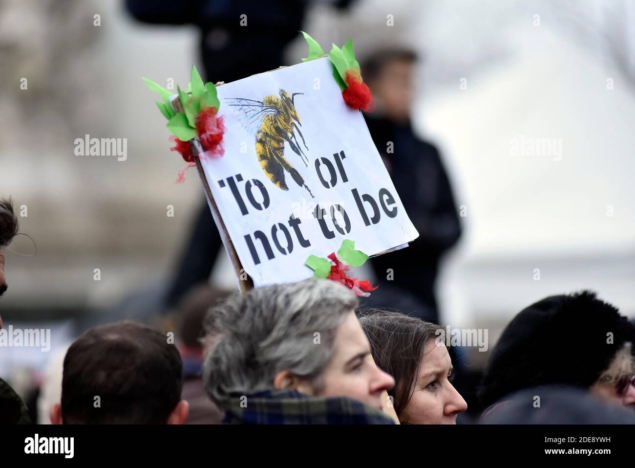 People take part in a 'Climate' rally calling on authorities to take ...