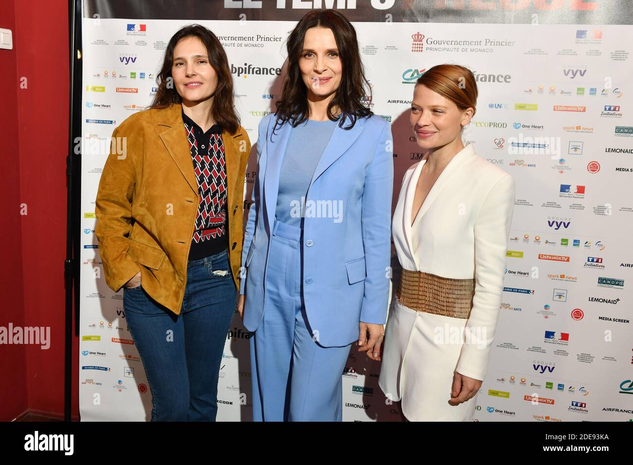 Virginie Ledoyen, Juliette Binoche and Melanie Thierry attending Le