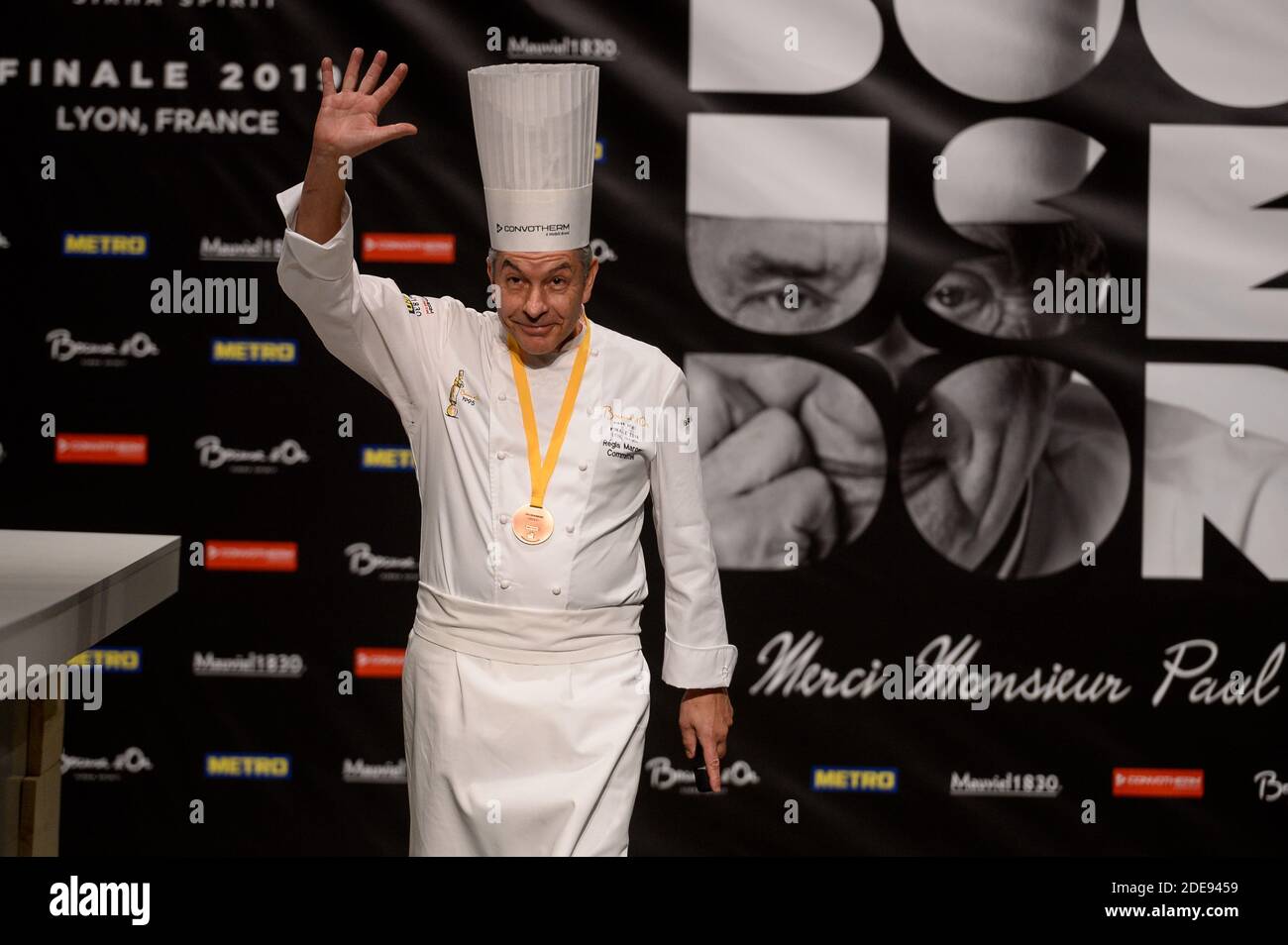 Regis Marcon attending the Bocuse d Or 2019 Finale ahead of Sirha 2019 in Lyon, France on January 30, 2019. Photo by Julien Reynaud/APS-Medias/ABACAPRESS.COM Stock Photo