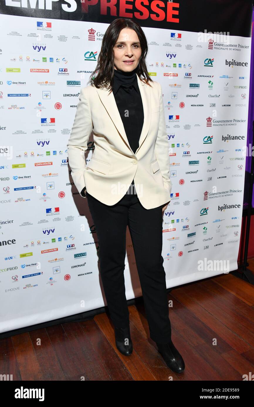 Juliette Binoche attending the Le Temps Presse film festival closing