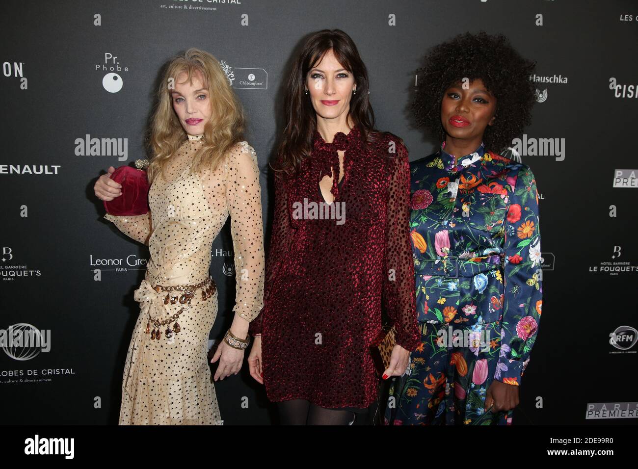 Arielle Dombasle, Mareva Galanter and Inna Modja attends the 14th Globe