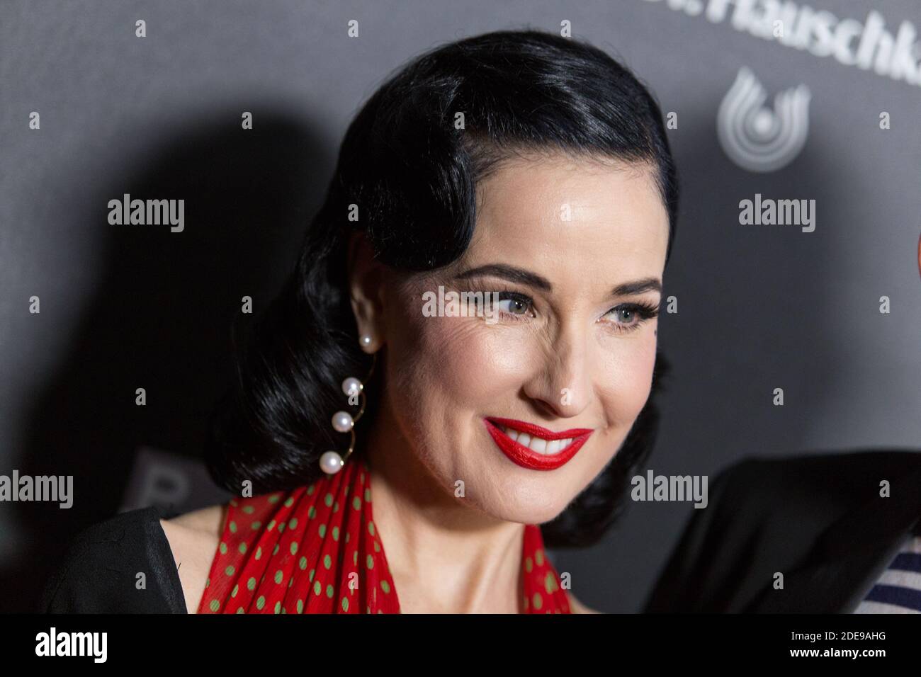 Dita Von Teese attends the 14th Globe De Cristal ceremony at Salle