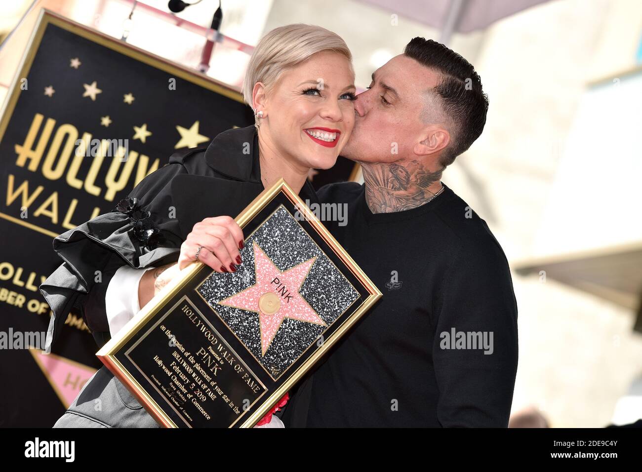 Carey Hart attends the ceremony honoring Pink with Star on The