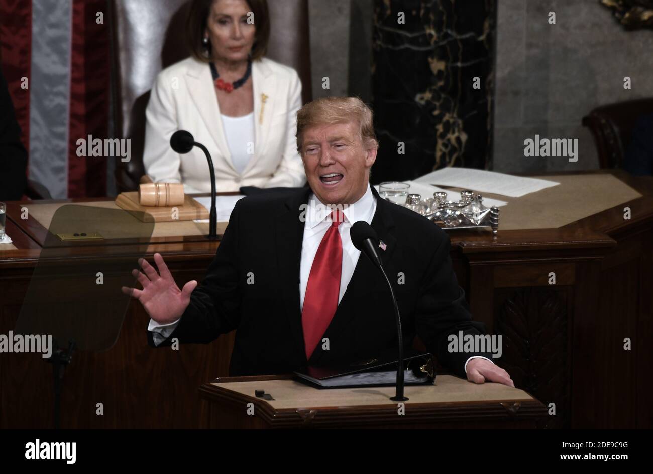U.S. President Donald Trump delivers his State of the Union address to ...