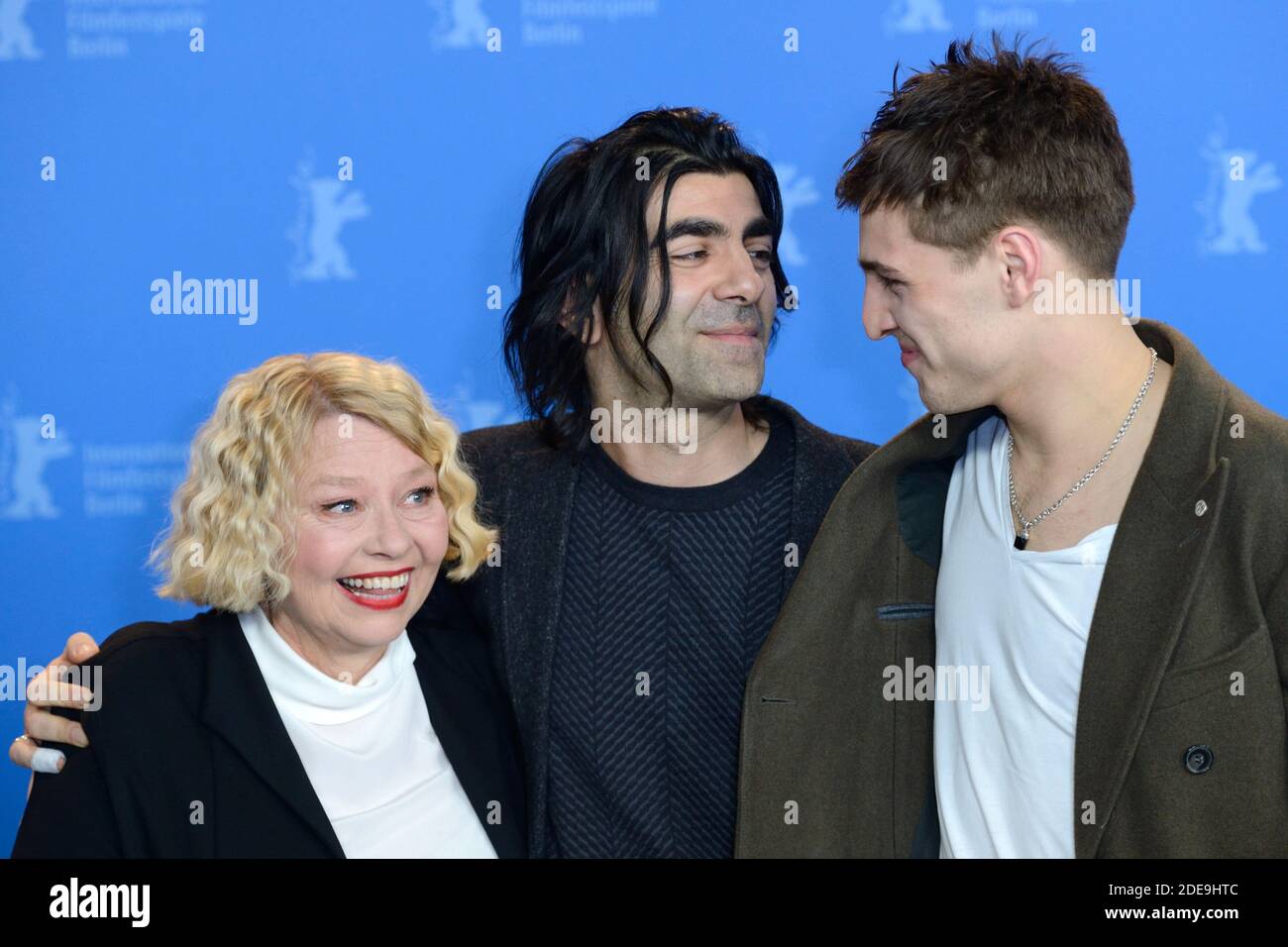 Margarethe Tiesel, Fatih Akin and Jonas Dassler attending The Golden Glove Photocall as part of the 69th Berlin International Film Festival (Berlinale) in Berlin, Germany on February 09, 2019. Photo by Aurore Marechal/ABACAPRESS.COM Stock Photo