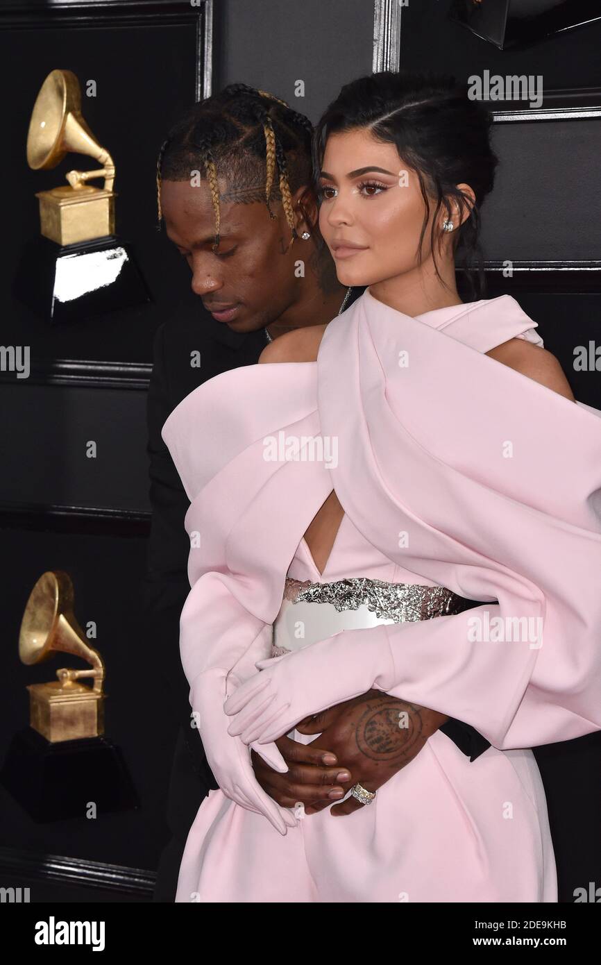 Kylie Jenner, Travis Scott attend the 61st Annual GRAMMY Awards at