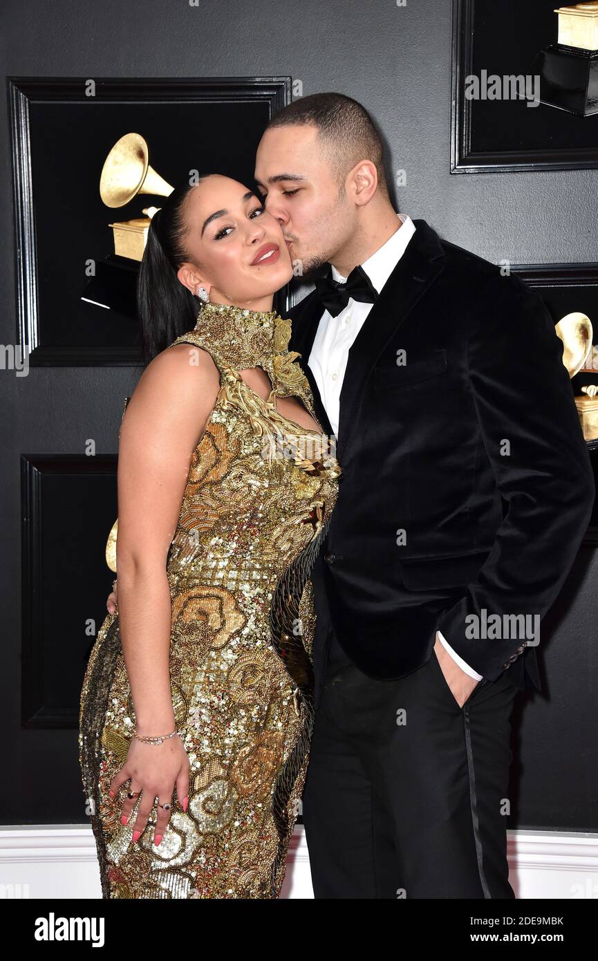 Joel Compass and Jorja Smith attend the 61st Annual GRAMMY Awards at