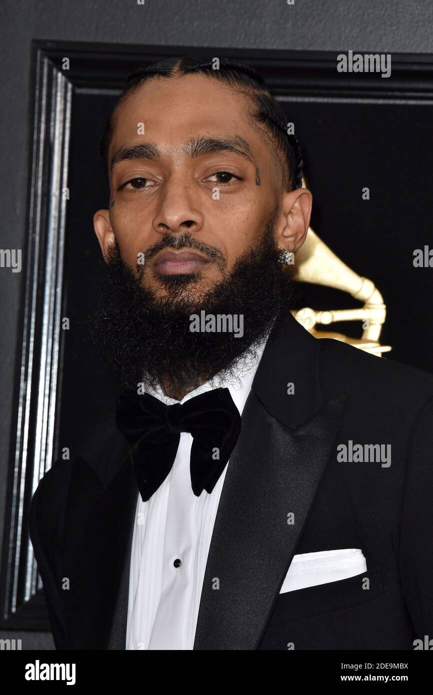 Nipsey Hussle attends the 61st Annual GRAMMY Awards at Staples Center on February 10, 2019 in Los Angeles, CA, USA. Photo by Lionel Hahn/ABACAPRESS.COM Stock Photo