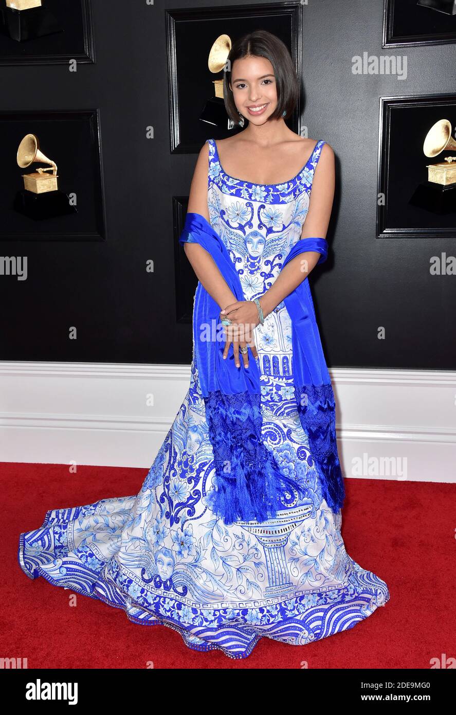 angela aguilar blue dress Angela Aguilar attends the 61st Annual GRAMMY Awards at Staples Center on  February 10, 2019 in Los Angeles, CA, USA. Photo by Lionel  Hahn/ABACAPRESS.COM Stock Photo