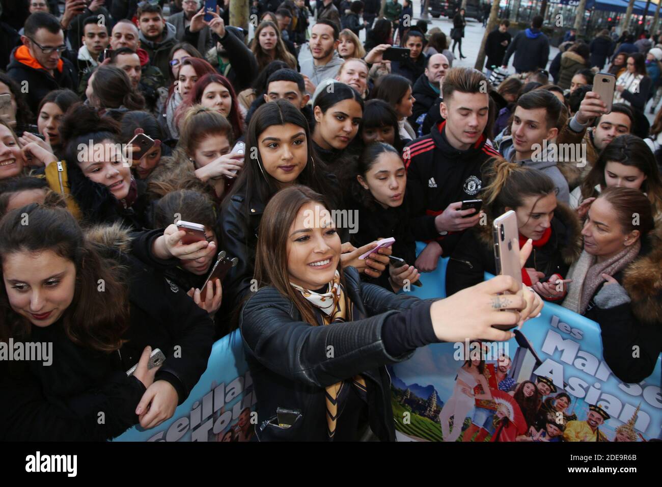 Alix lors de lâÂ€Â™avant premiere de Les Marseillais Asian Tour au Gaumont  Champs Elysees Marignan, a Paris, France, le 13 Fevrier 2019. Photo by  Jerome Domine/ABACAPRESS.COM Stock Photo - Alamy