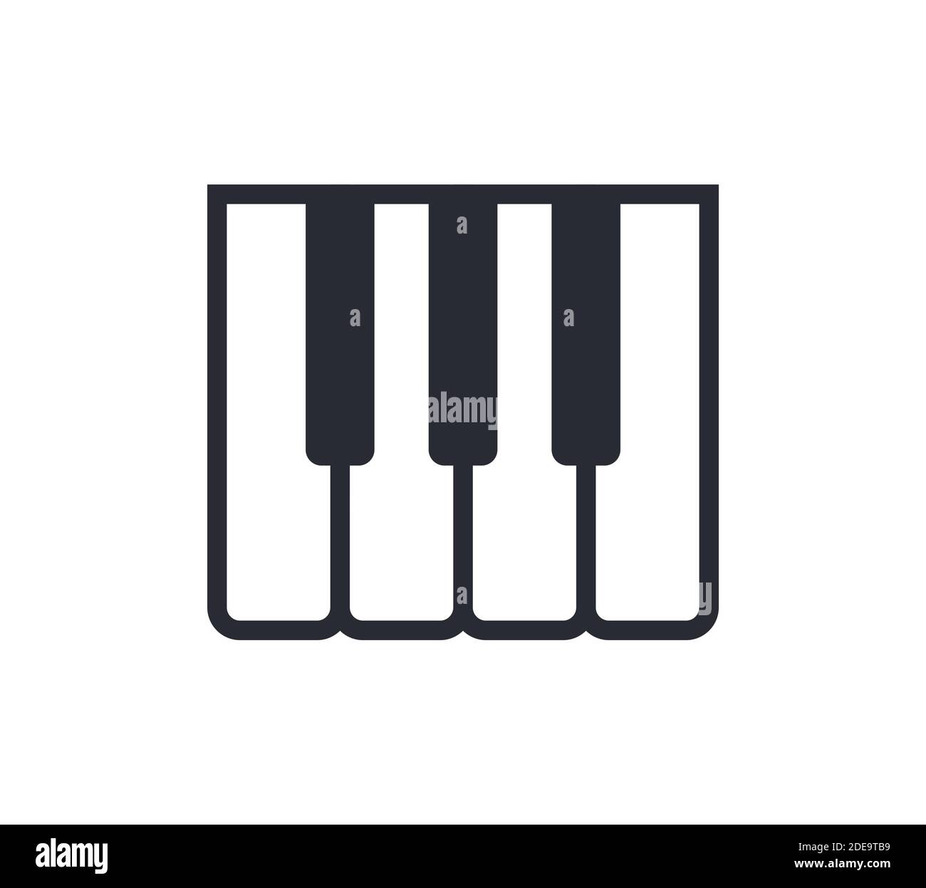 Piano keys outline flat icon. Music line symbol, modern minimal flat design  style, vector illustration Stock Vector Image & Art - Alamy