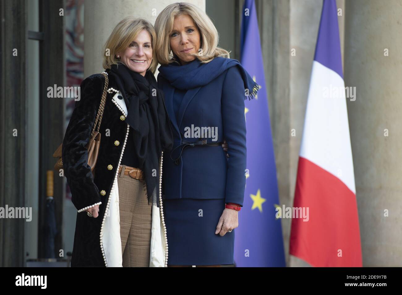 French first lady Brigitte Macron US ambassador Jamie McCourt