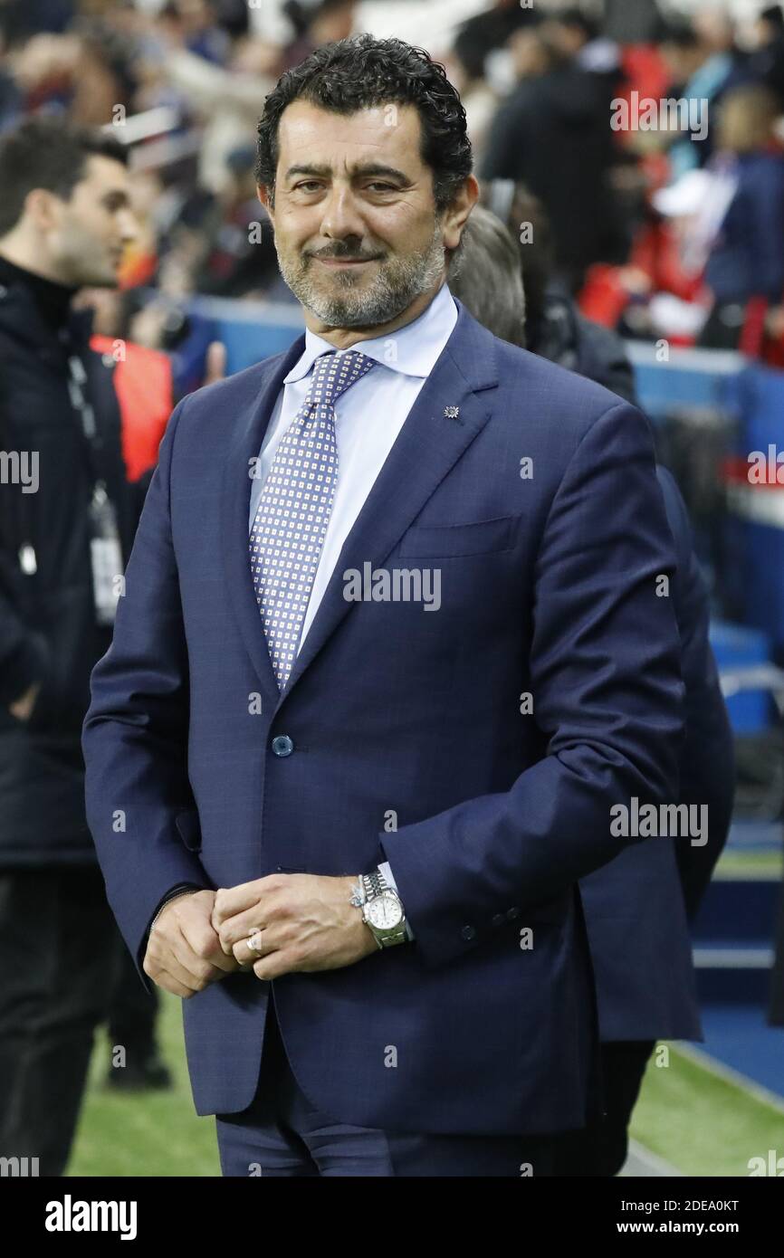 Gianni Onorato, CEO of MSC Cruises watching from the stands the Ligue 1  Paris Saint-Germain (PSG) v Montpellier football match at the Parc des  Princes stadium in Paris, France, on February 20,