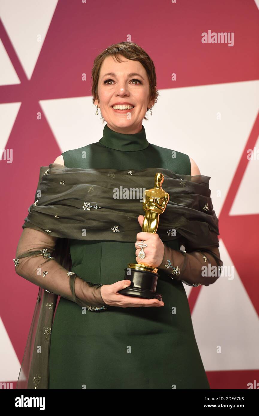 Olivia Colman, winner of Best Actress for 'The Favourite,' poses in the press room during the 91st Annual Academy Awards at Hollywood and Highland on February 24, 2019 in Los Angeles, CA, USA. Photo by Lionel Hahn/ABACAPRESS.COM Stock Photo