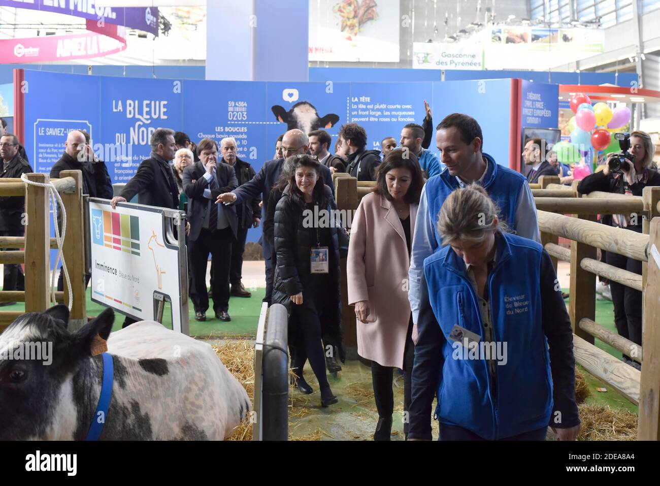 Paris' Mayor Anne Hidalgo visits the 56th International Agriculture Fair ( Salon de l'Agriculture) at the Porte de Versailles exhibition center in  Paris February 25, 2019. The International Agriculture Fair 'Salon  International de