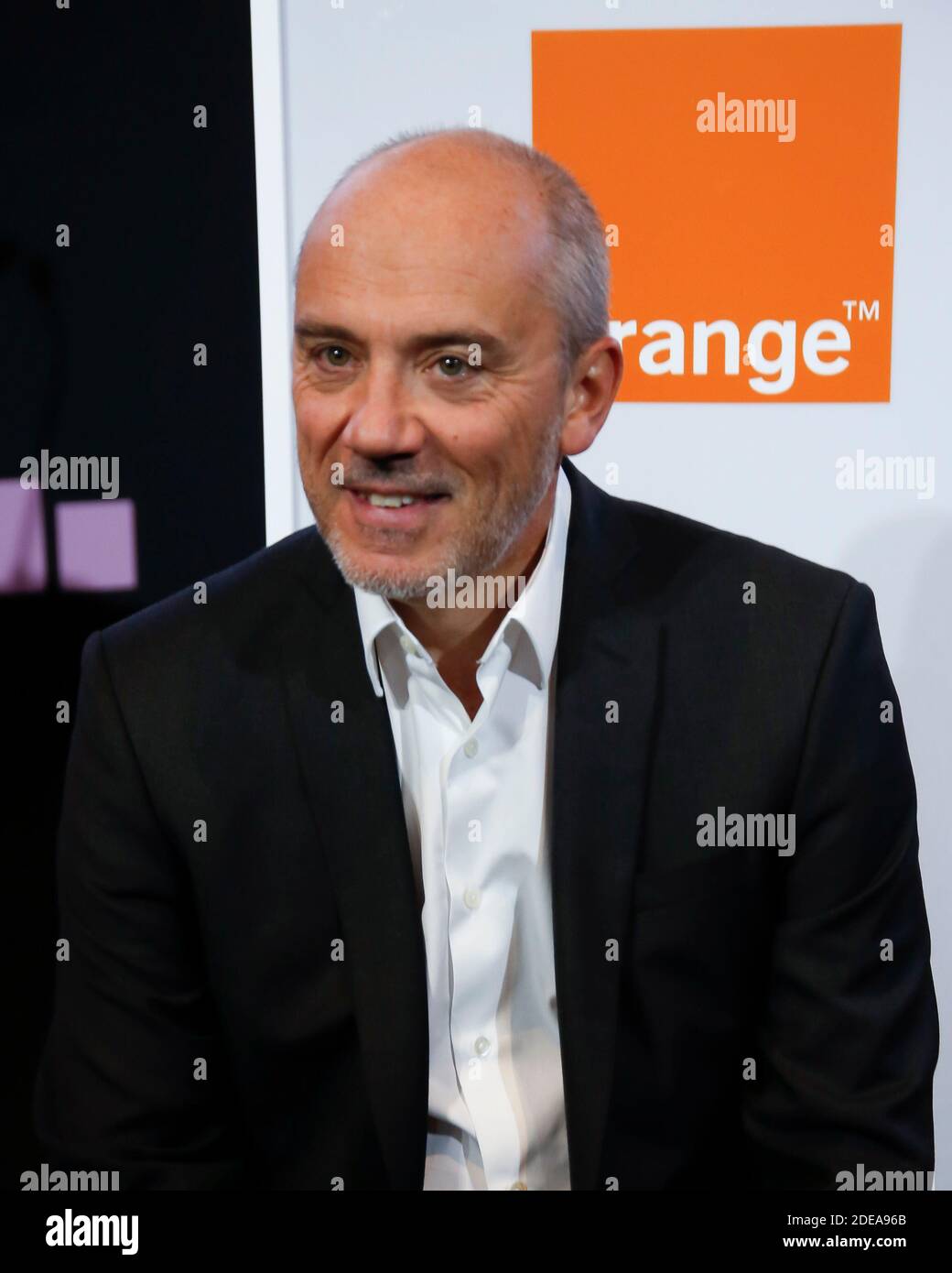 Stephane Richard portrait President de Orange Orange resultats financiers du groupe. Paris
