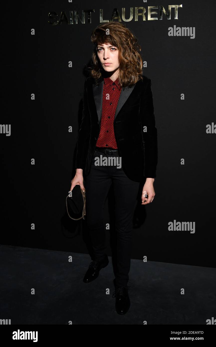 Flora Fischbach attends the Saint Laurent show as part of the Paris