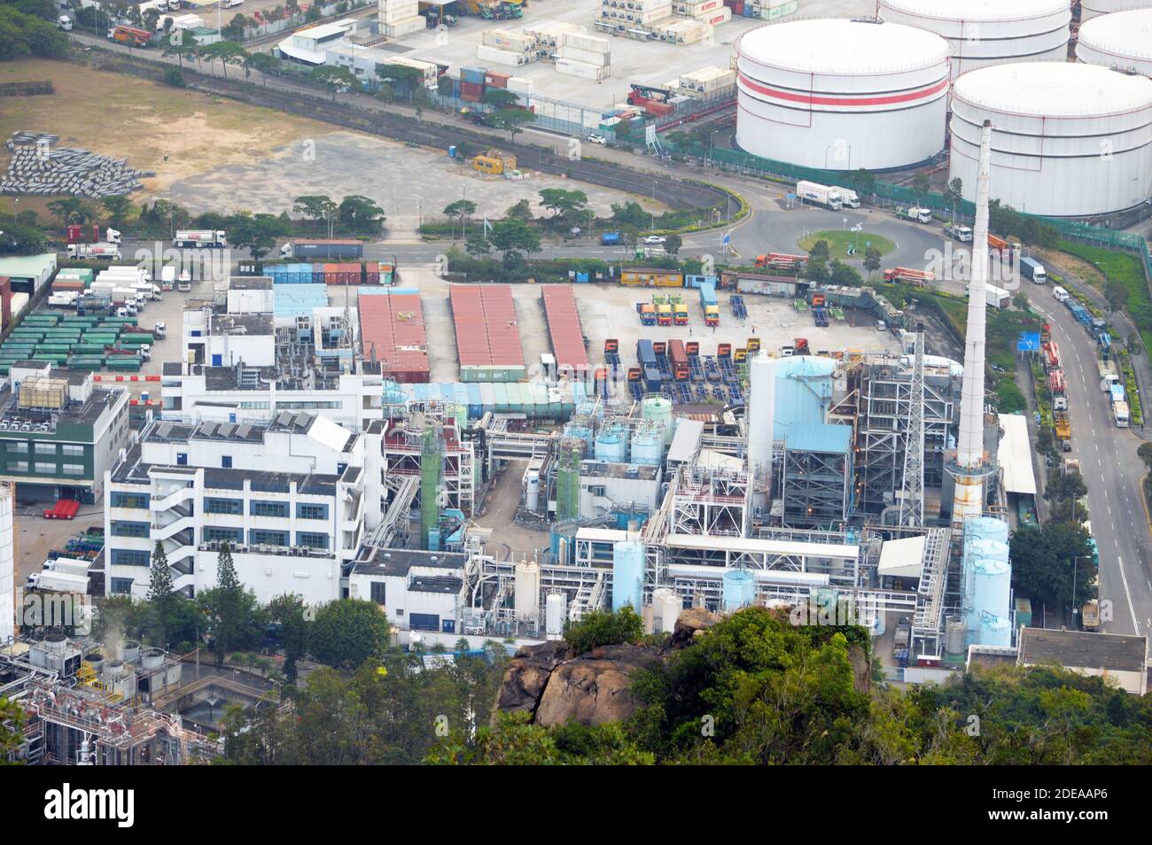 Chemical Waste Treatment Centre, Tsing Yi, Hong Kong, a Hong Kong government facility which opened on 2 June 1993. Stock Photo