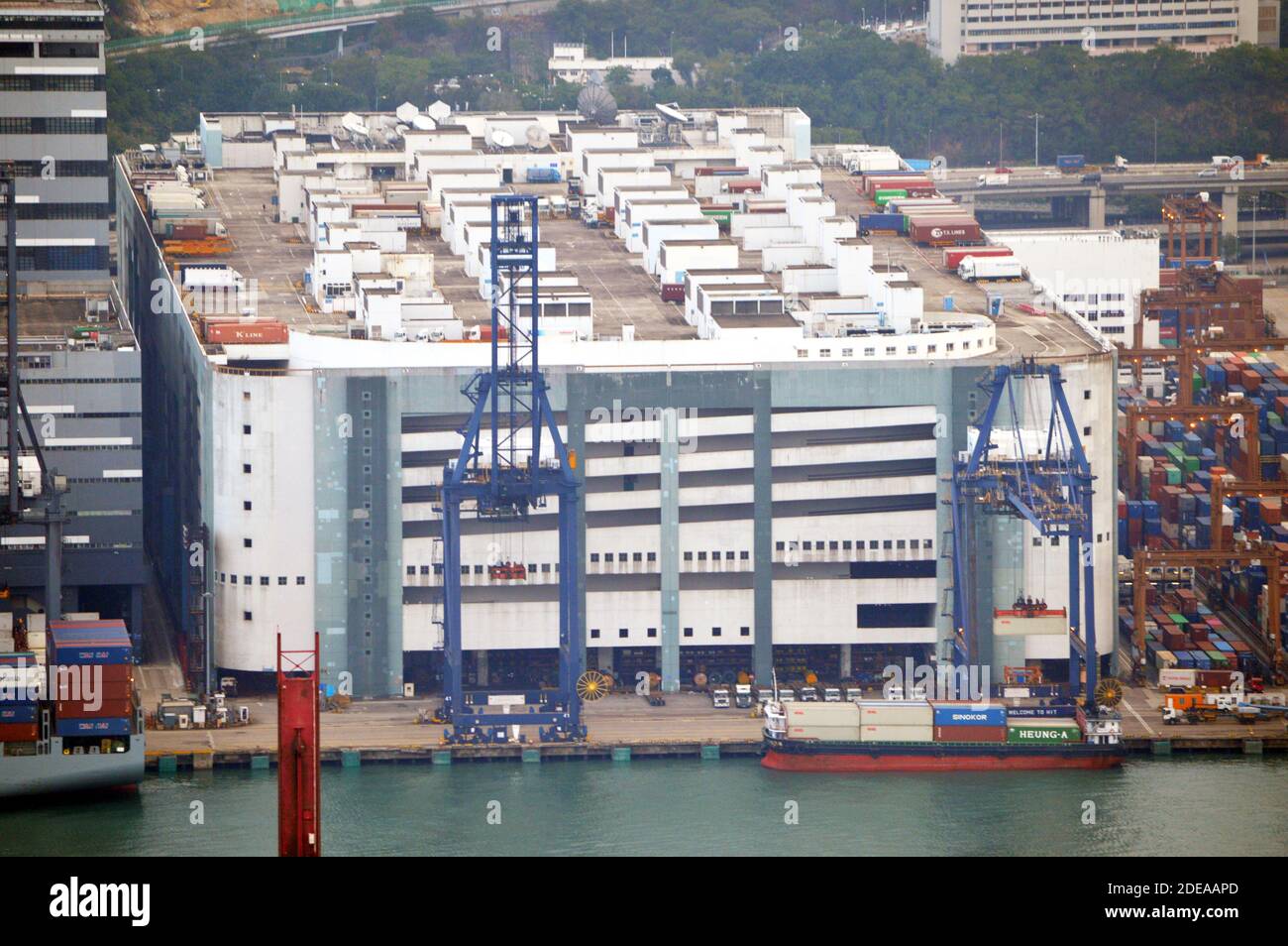 Hutchison Logistics Centre, Kwai Chung, port of Hong Kong Stock Photo